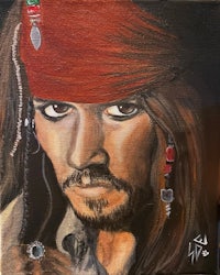 a painting of johnny depp